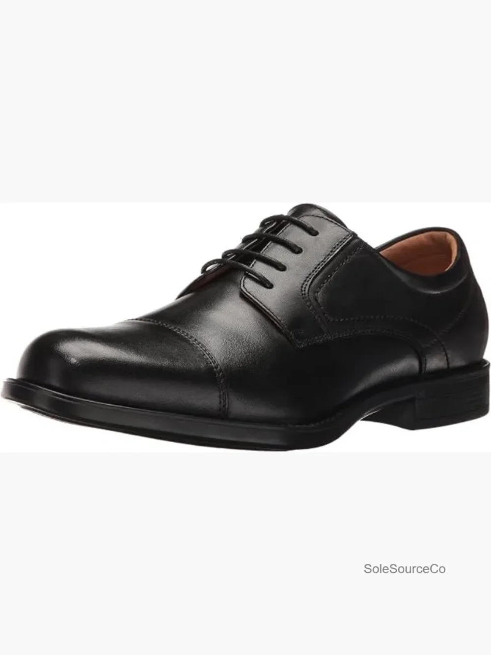 Men's Cap Toe Oxford Dress Shoes Leather Rubber Sole Lace Up